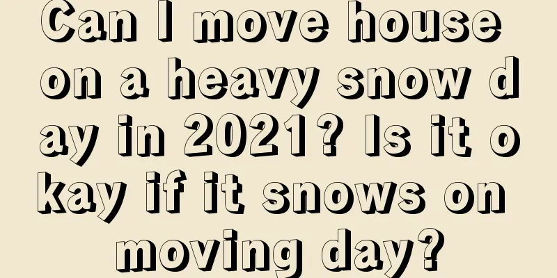 Can I move house on a heavy snow day in 2021? Is it okay if it snows on moving day?