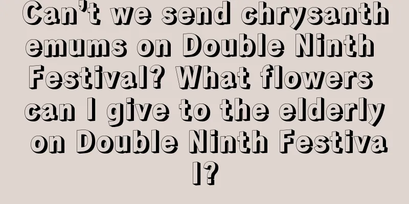 Can’t we send chrysanthemums on Double Ninth Festival? What flowers can I give to the elderly on Double Ninth Festival?