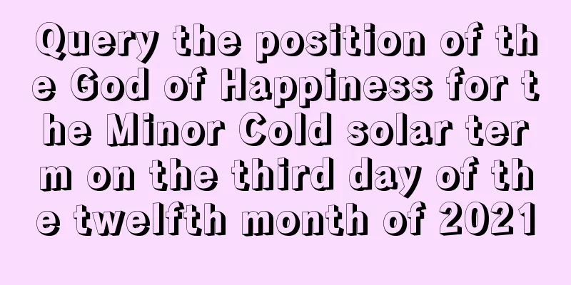 Query the position of the God of Happiness for the Minor Cold solar term on the third day of the twelfth month of 2021
