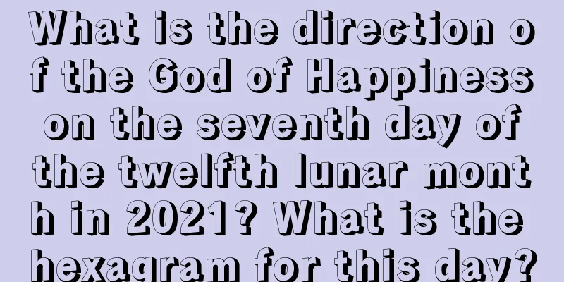 What is the direction of the God of Happiness on the seventh day of the twelfth lunar month in 2021? What is the hexagram for this day?