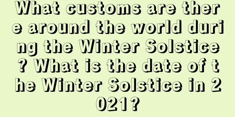 What customs are there around the world during the Winter Solstice? What is the date of the Winter Solstice in 2021?