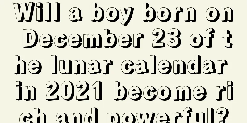 Will a boy born on December 23 of the lunar calendar in 2021 become rich and powerful?