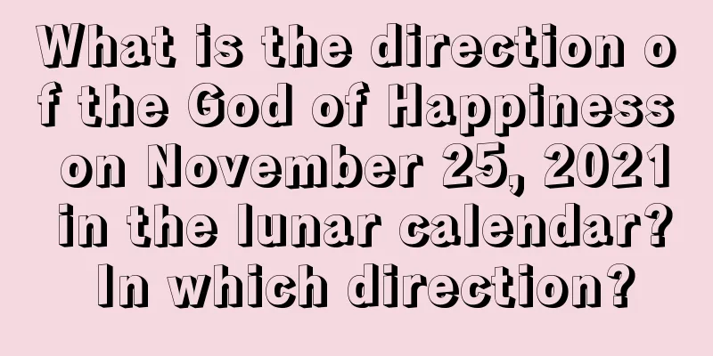 What is the direction of the God of Happiness on November 25, 2021 in the lunar calendar? In which direction?