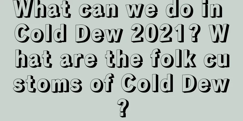 What can we do in Cold Dew 2021? What are the folk customs of Cold Dew?