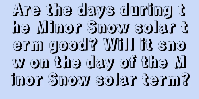 Are the days during the Minor Snow solar term good? Will it snow on the day of the Minor Snow solar term?