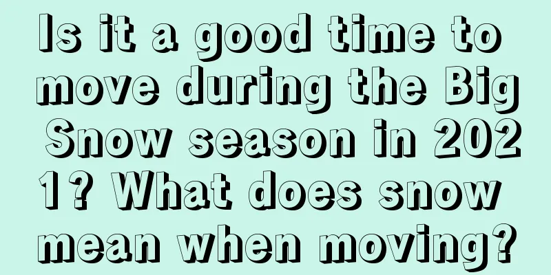 Is it a good time to move during the Big Snow season in 2021? What does snow mean when moving?