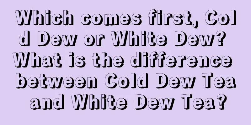 Which comes first, Cold Dew or White Dew? What is the difference between Cold Dew Tea and White Dew Tea?