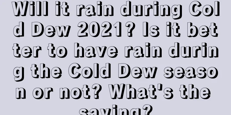 Will it rain during Cold Dew 2021? Is it better to have rain during the Cold Dew season or not? What's the saying?