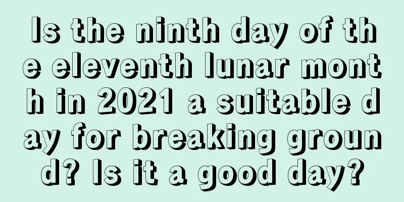 Is the ninth day of the eleventh lunar month in 2021 a suitable day for breaking ground? Is it a good day?