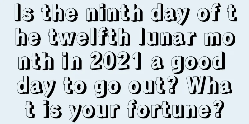 Is the ninth day of the twelfth lunar month in 2021 a good day to go out? What is your fortune?