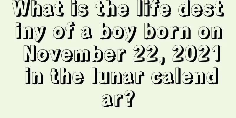 What is the life destiny of a boy born on November 22, 2021 in the lunar calendar?