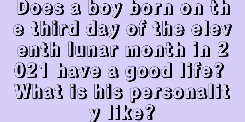Does a boy born on the third day of the eleventh lunar month in 2021 have a good life? What is his personality like?