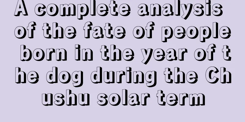 A complete analysis of the fate of people born in the year of the dog during the Chushu solar term