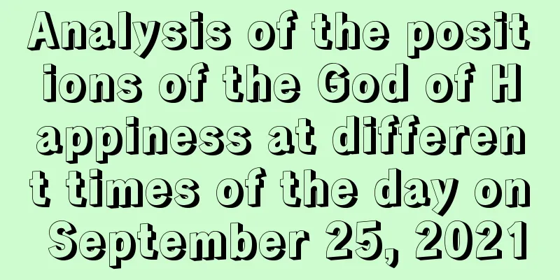Analysis of the positions of the God of Happiness at different times of the day on September 25, 2021