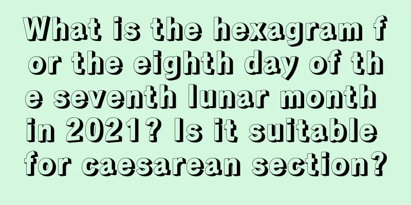 What is the hexagram for the eighth day of the seventh lunar month in 2021? Is it suitable for caesarean section?