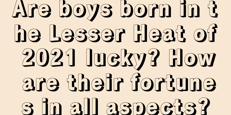 Are boys born in the Lesser Heat of 2021 lucky? How are their fortunes in all aspects?