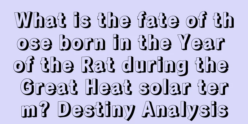 What is the fate of those born in the Year of the Rat during the Great Heat solar term? Destiny Analysis