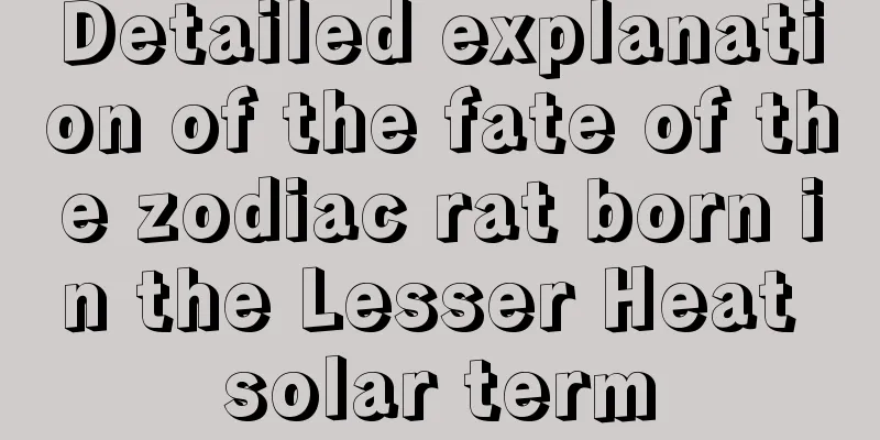 Detailed explanation of the fate of the zodiac rat born in the Lesser Heat solar term