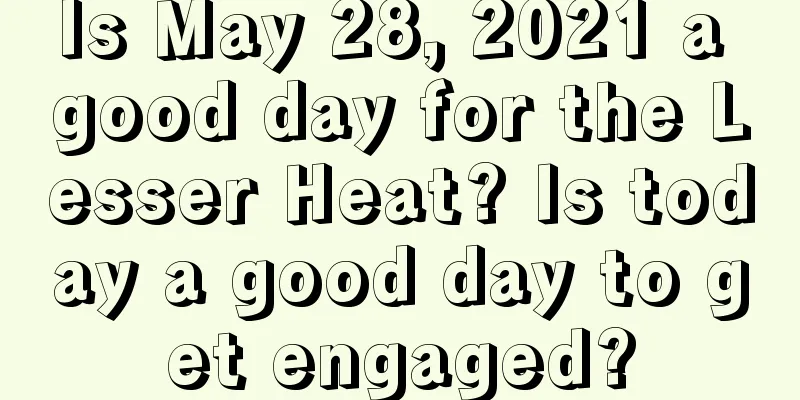 Is May 28, 2021 a good day for the Lesser Heat? Is today a good day to get engaged?