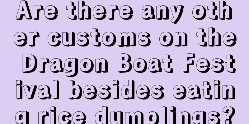 Are there any other customs on the Dragon Boat Festival besides eating rice dumplings?