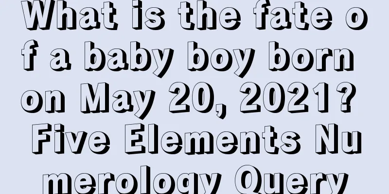 What is the fate of a baby boy born on May 20, 2021? Five Elements Numerology Query