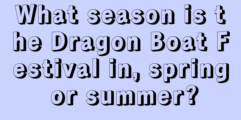 What season is the Dragon Boat Festival in, spring or summer?