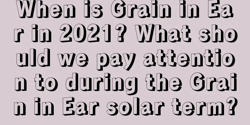 When is Grain in Ear in 2021? What should we pay attention to during the Grain in Ear solar term?