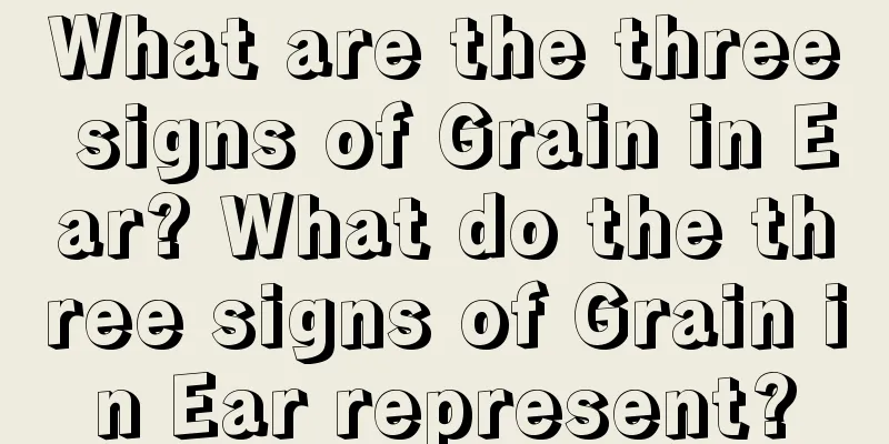 What are the three signs of Grain in Ear? What do the three signs of Grain in Ear represent?