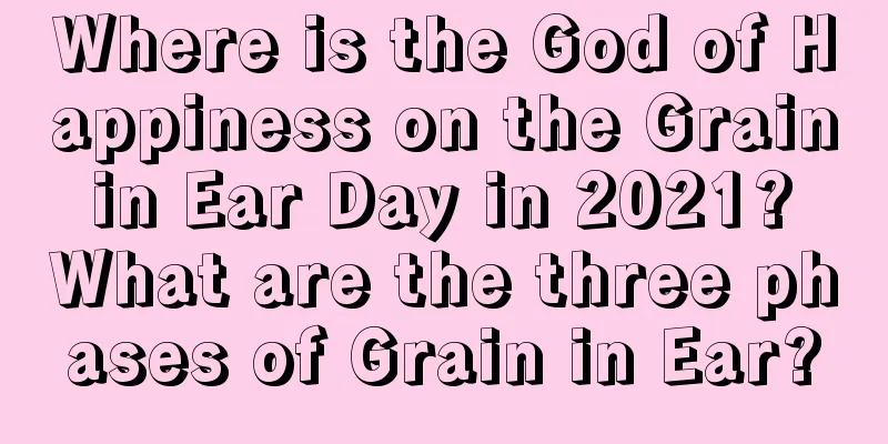 Where is the God of Happiness on the Grain in Ear Day in 2021? What are the three phases of Grain in Ear?