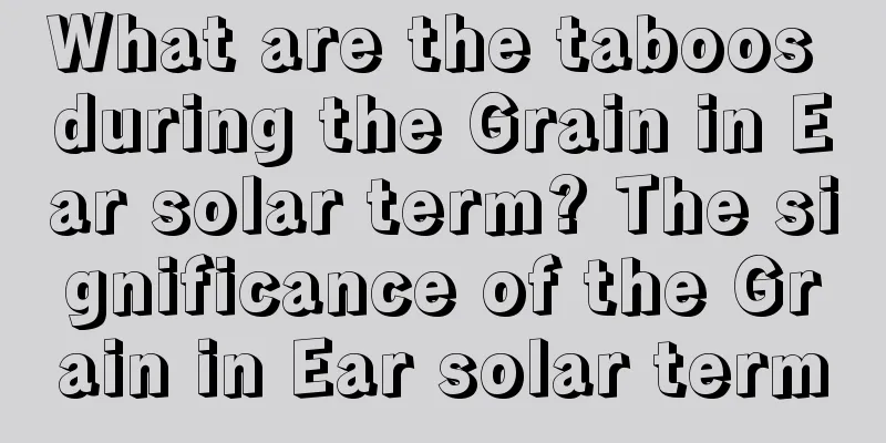 What are the taboos during the Grain in Ear solar term? The significance of the Grain in Ear solar term