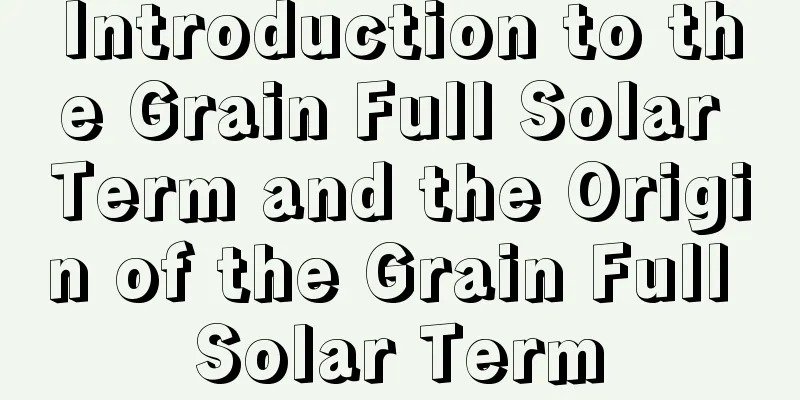 Introduction to the Grain Full Solar Term and the Origin of the Grain Full Solar Term