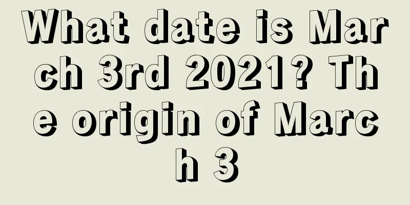 What date is March 3rd 2021? The origin of March 3