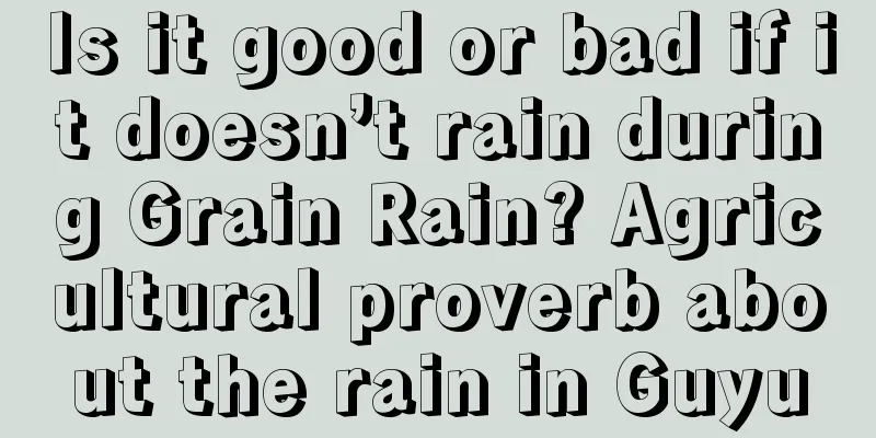 Is it good or bad if it doesn’t rain during Grain Rain? Agricultural proverb about the rain in Guyu