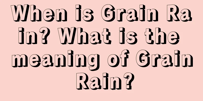 When is Grain Rain? What is the meaning of Grain Rain?