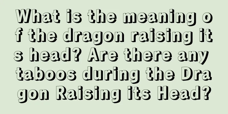 What is the meaning of the dragon raising its head? Are there any taboos during the Dragon Raising its Head?