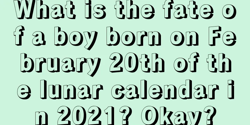 What is the fate of a boy born on February 20th of the lunar calendar in 2021? Okay?