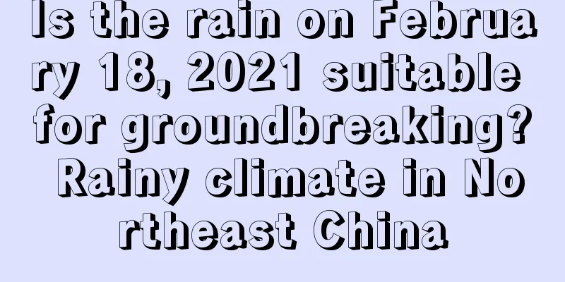 Is the rain on February 18, 2021 suitable for groundbreaking? Rainy climate in Northeast China