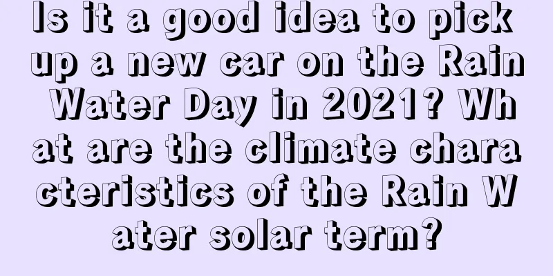 Is it a good idea to pick up a new car on the Rain Water Day in 2021? What are the climate characteristics of the Rain Water solar term?