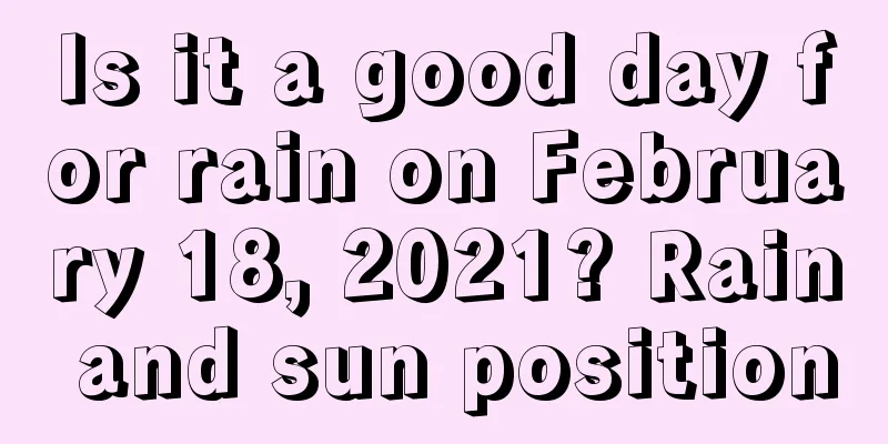 Is it a good day for rain on February 18, 2021? Rain and sun position