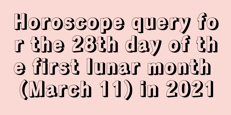 Horoscope query for the 28th day of the first lunar month (March 11) in 2021