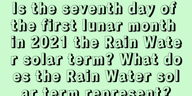 Is the seventh day of the first lunar month in 2021 the Rain Water solar term? What does the Rain Water solar term represent?
