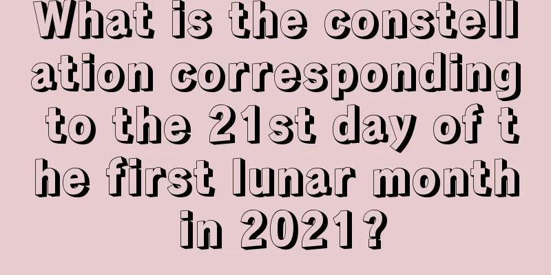 What is the constellation corresponding to the 21st day of the first lunar month in 2021?