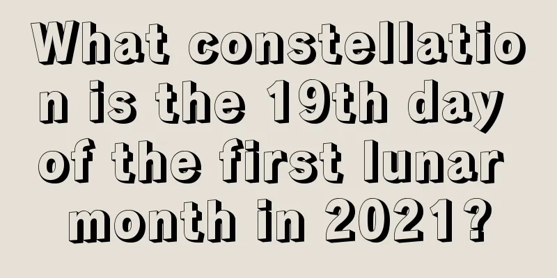 What constellation is the 19th day of the first lunar month in 2021?