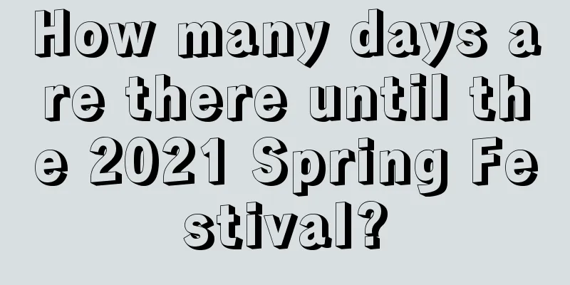 How many days are there until the 2021 Spring Festival?