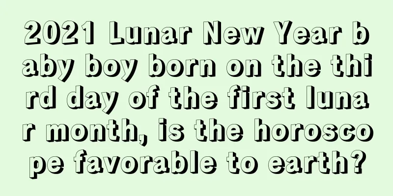 2021 Lunar New Year baby boy born on the third day of the first lunar month, is the horoscope favorable to earth?