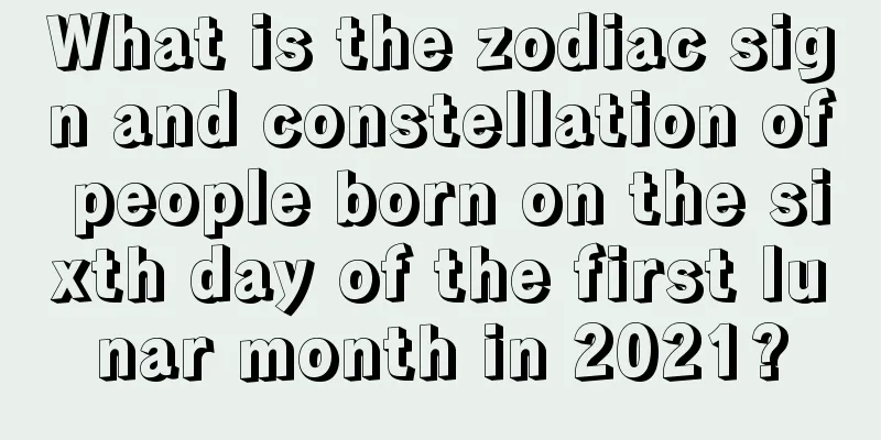 What is the zodiac sign and constellation of people born on the sixth day of the first lunar month in 2021?