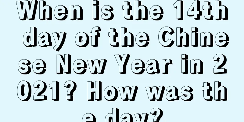 When is the 14th day of the Chinese New Year in 2021? How was the day?