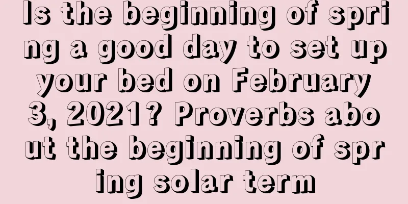 Is the beginning of spring a good day to set up your bed on February 3, 2021? Proverbs about the beginning of spring solar term