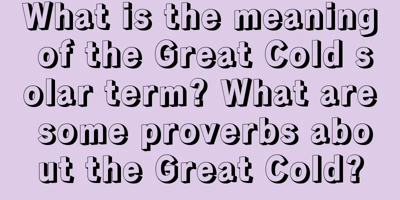 What is the meaning of the Great Cold solar term? What are some proverbs about the Great Cold?