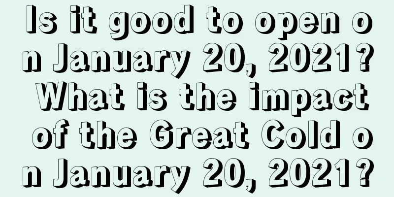 Is it good to open on January 20, 2021? What is the impact of the Great Cold on January 20, 2021?